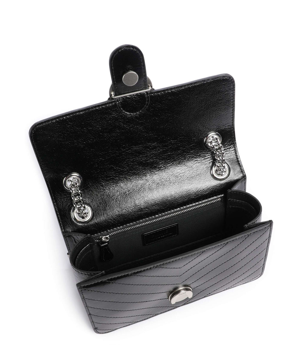 Pinko Love One Mini Shoulder bag nero limousine/matt silver