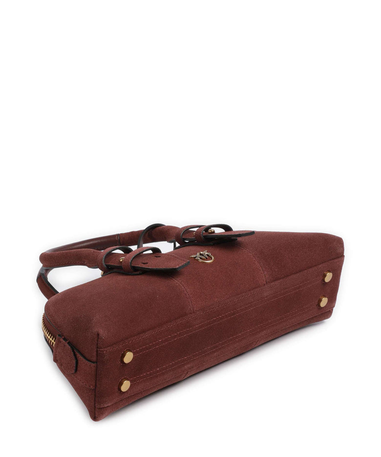 Pinko Bowling Horizontal Handbag rosso vino/antique gold