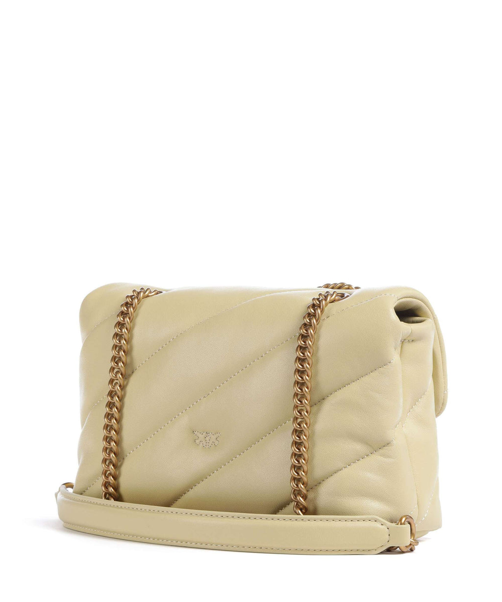Pinko Love Puff Mini Shoulder bag giallo vaniglia/antique gold