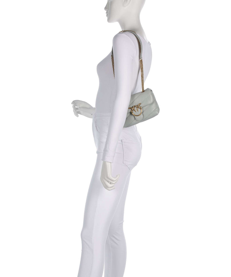 Pinko Love Puff Baby Shoulder bag grigio perla/antique gold