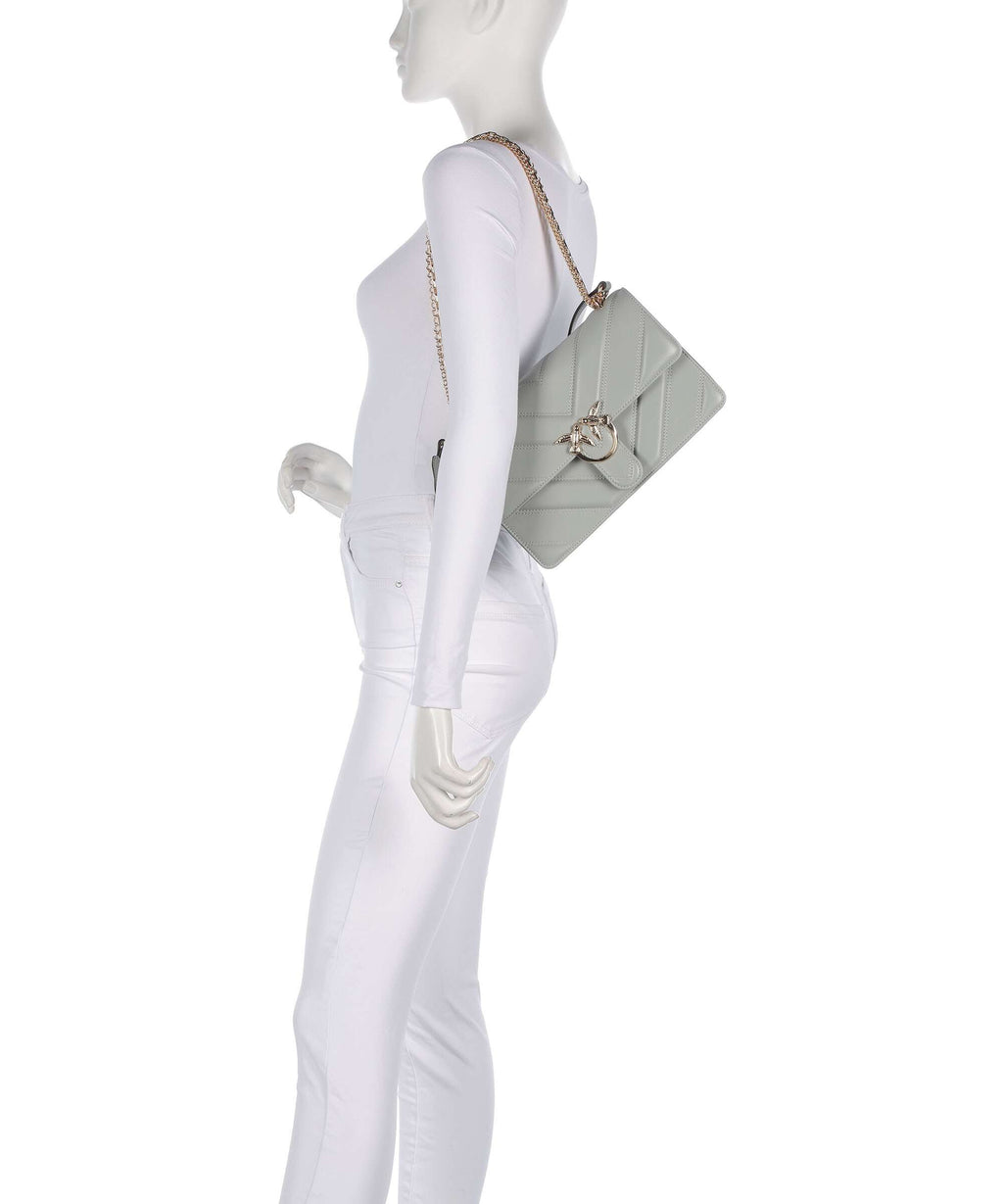 Pinko Love One Classic Shoulder bag grigio perla/gold mordore