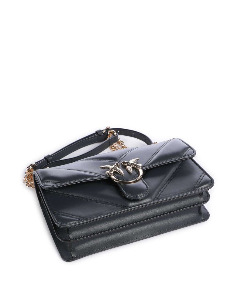 Pinko Love One Mini Shoulder bag grigio asfalto/oro mordore