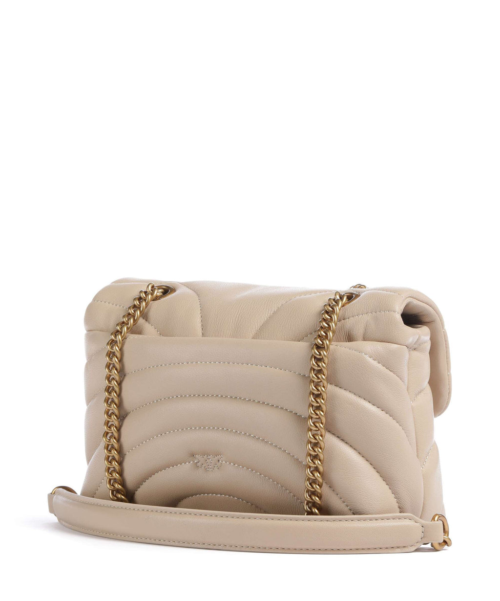 Pinko Love Puff Mini Shoulder bag beige/grigio fumo/antique gold