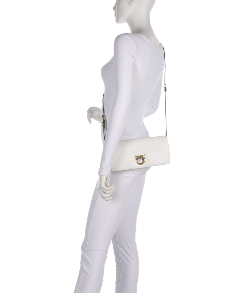 Pinko Click Soft Classic Crossbody bag bianco nembo/antique gold