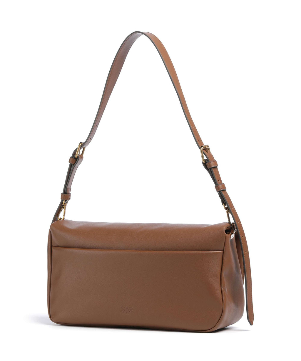 Pinko Click Soft Horizontal Shoulder bag marrone/leone/antique gold