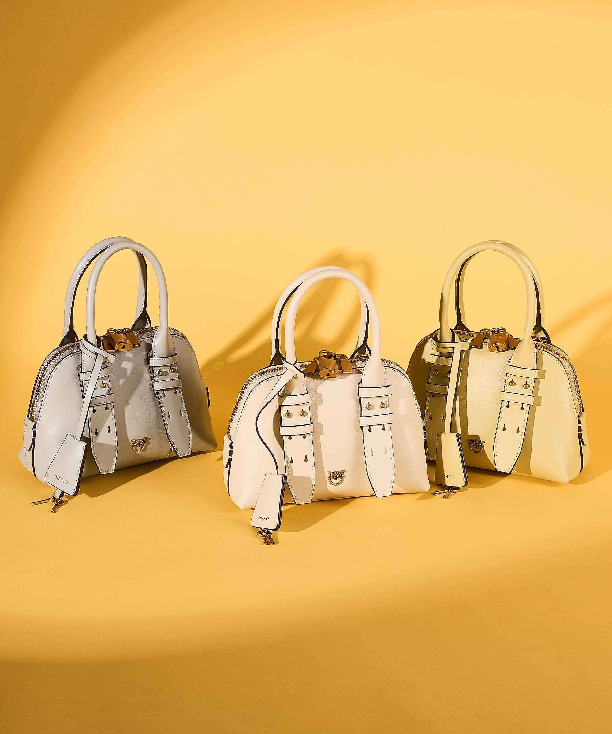 Pinko Bowling Mini Handbag giallo vaniglia/antique gold