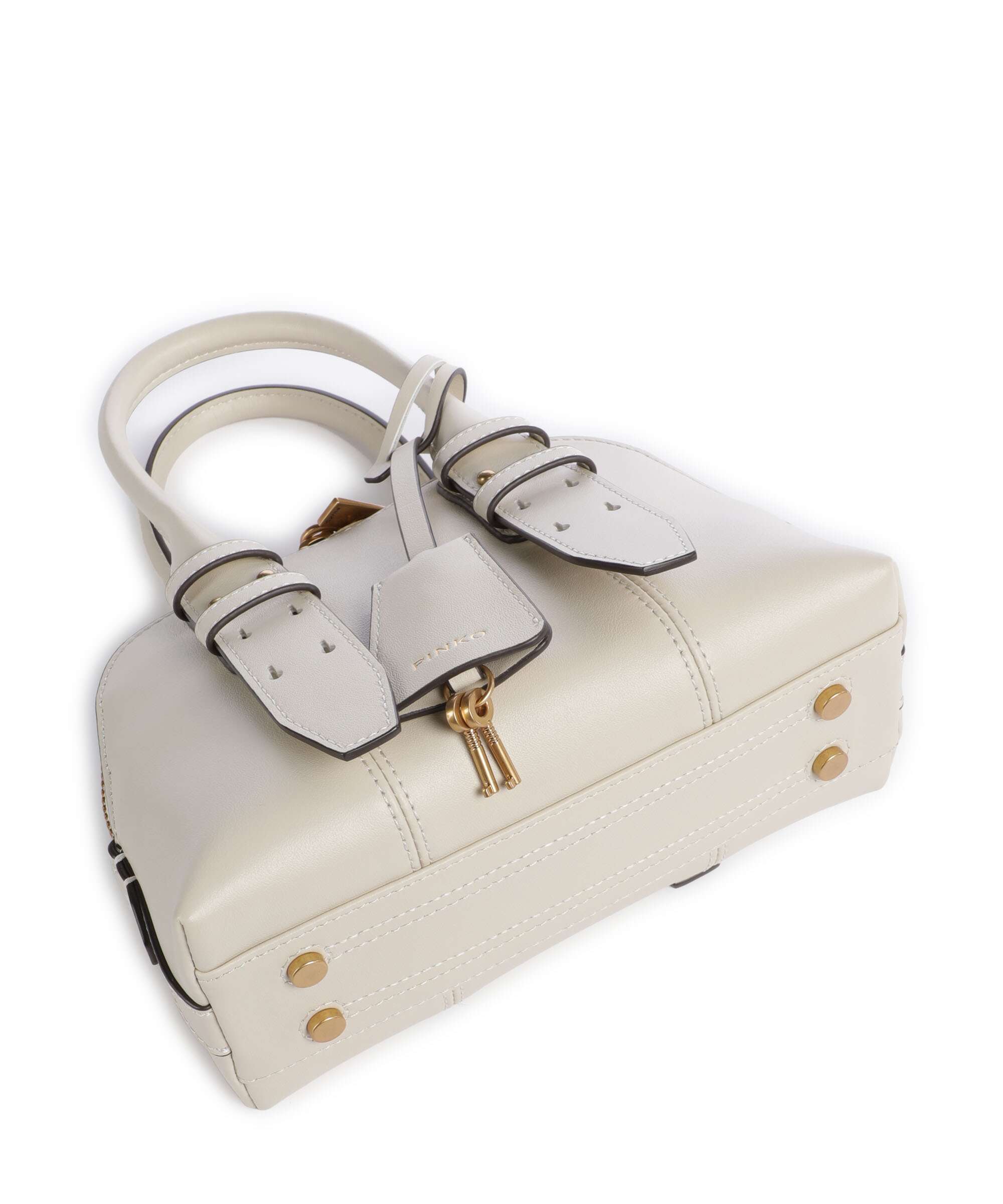 Pinko Bowling Mini Handbag bianco seta/antique gold