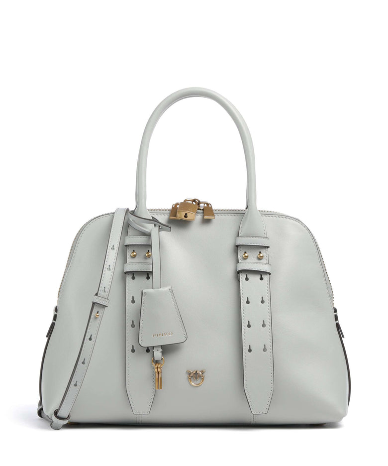 Pinko Bowling Medium Handbag grigio perla/antique gold