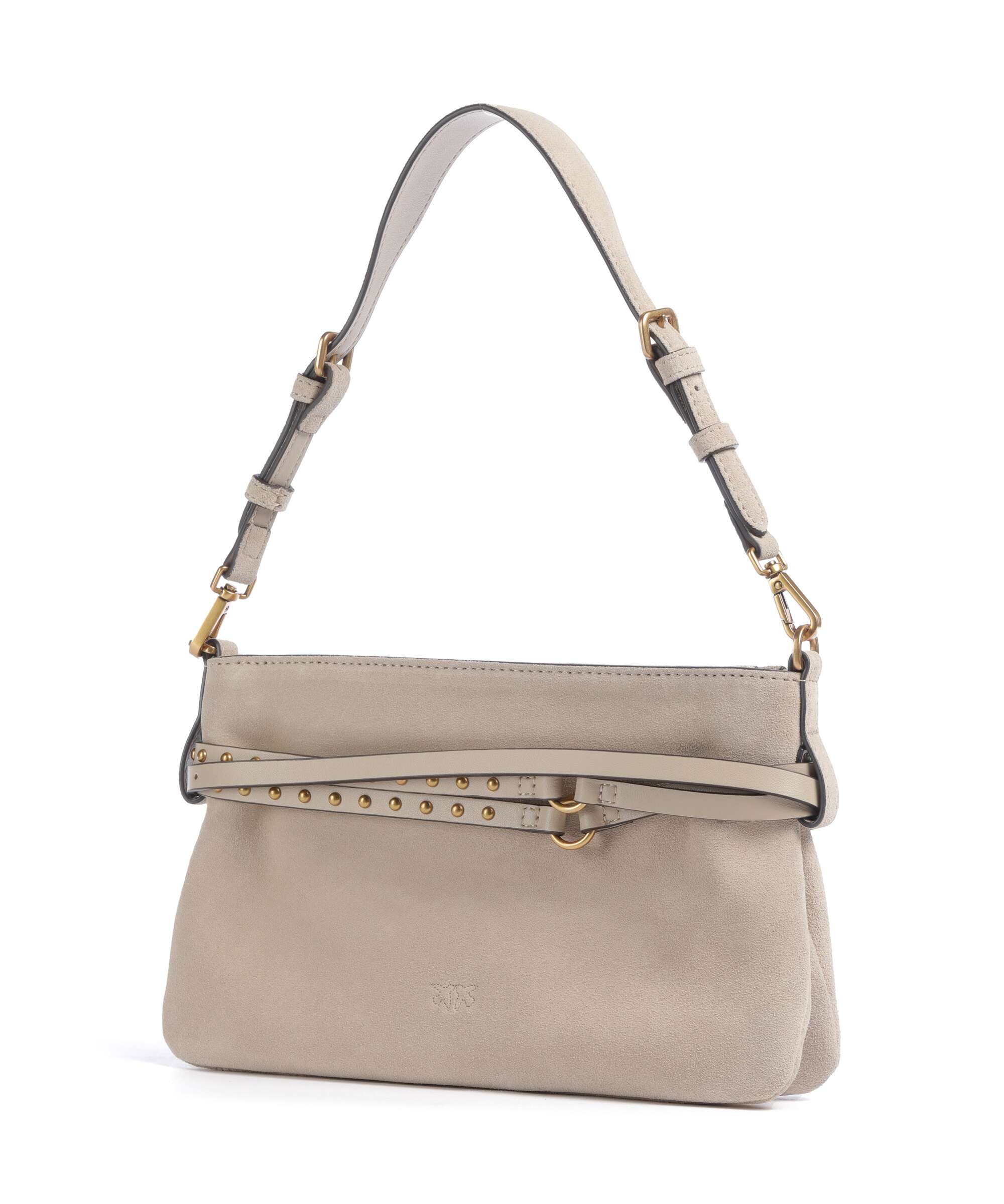 Pinko Belt Mini Shoulder bag beige/grigio fumo/antique gold
