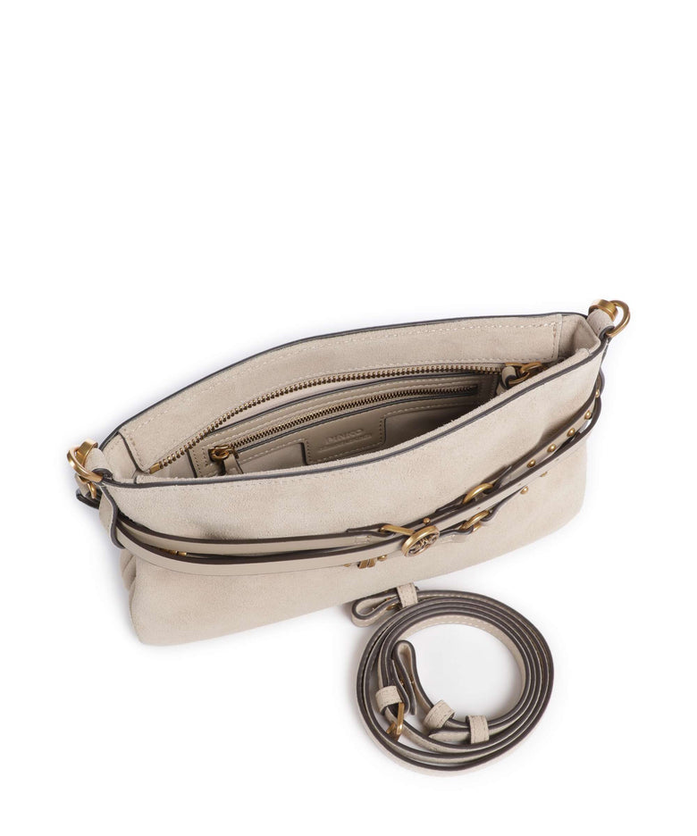 Pinko Belt Mini Shoulder bag beige/grigio fumo/antique gold