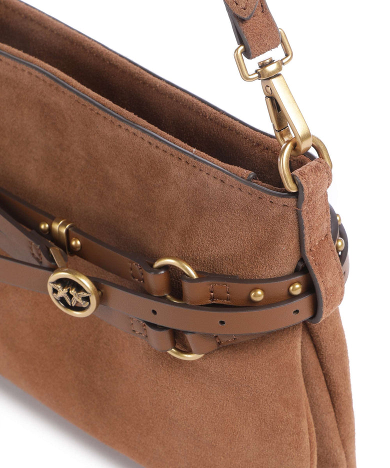 Pinko Belt Mini Shoulder bag marrone/leone/antique gold