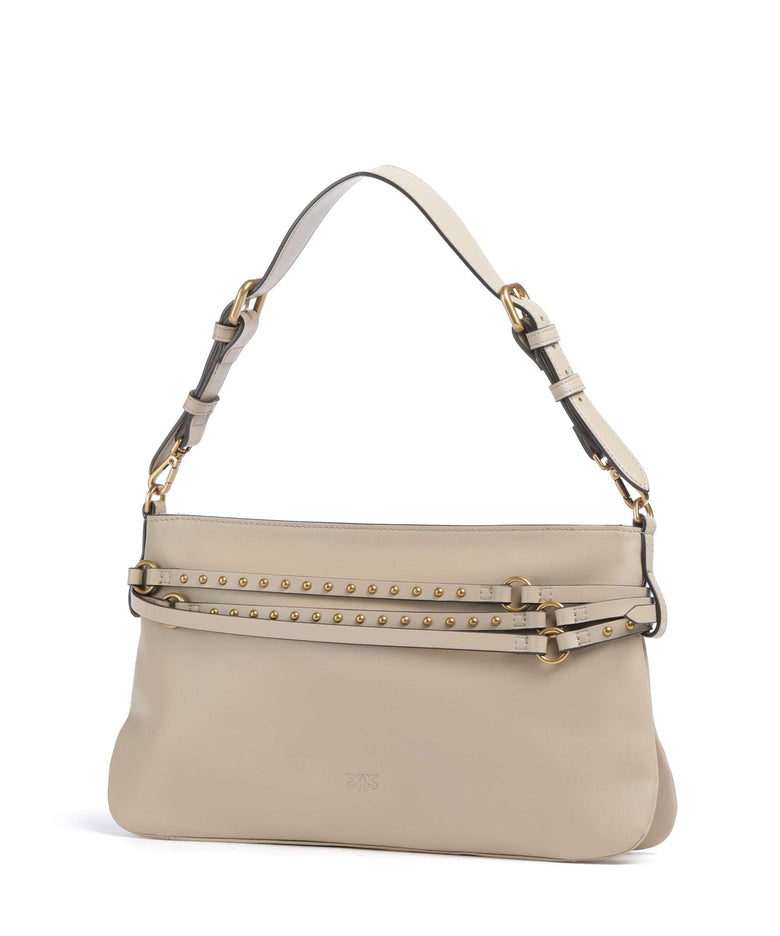 Pinko Belt Classic Shoulder bag beige/grigio fumo/antique gold