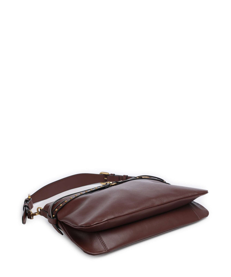 Pinko Belt Classic Shoulder bag burgundy wine/antique gold