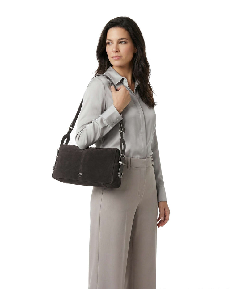 Pinko 24 Classic Shoulder bag marrone/chicco di caffe/old silver