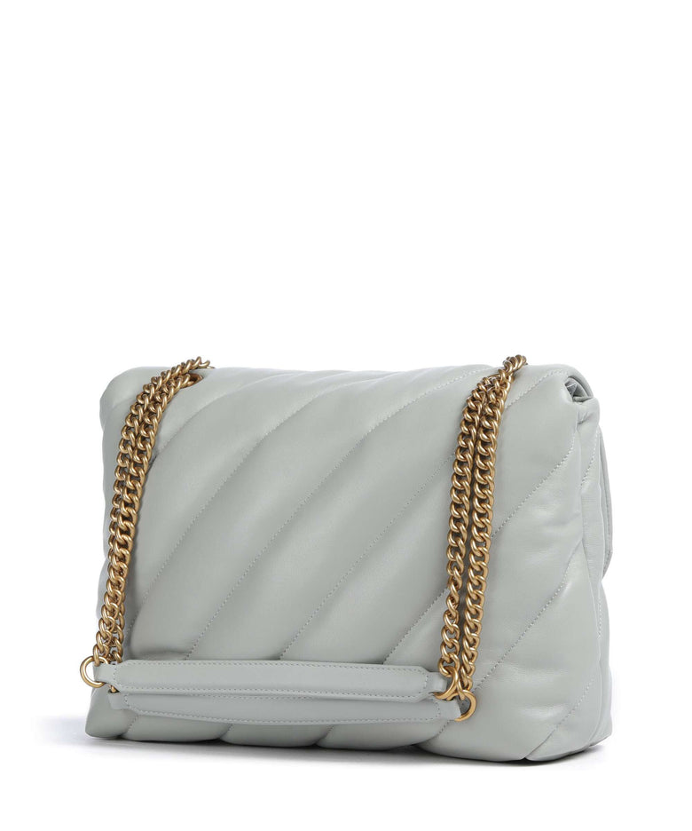 Pinko Love Puff Big Shoulder bag grigio perla/antique gold