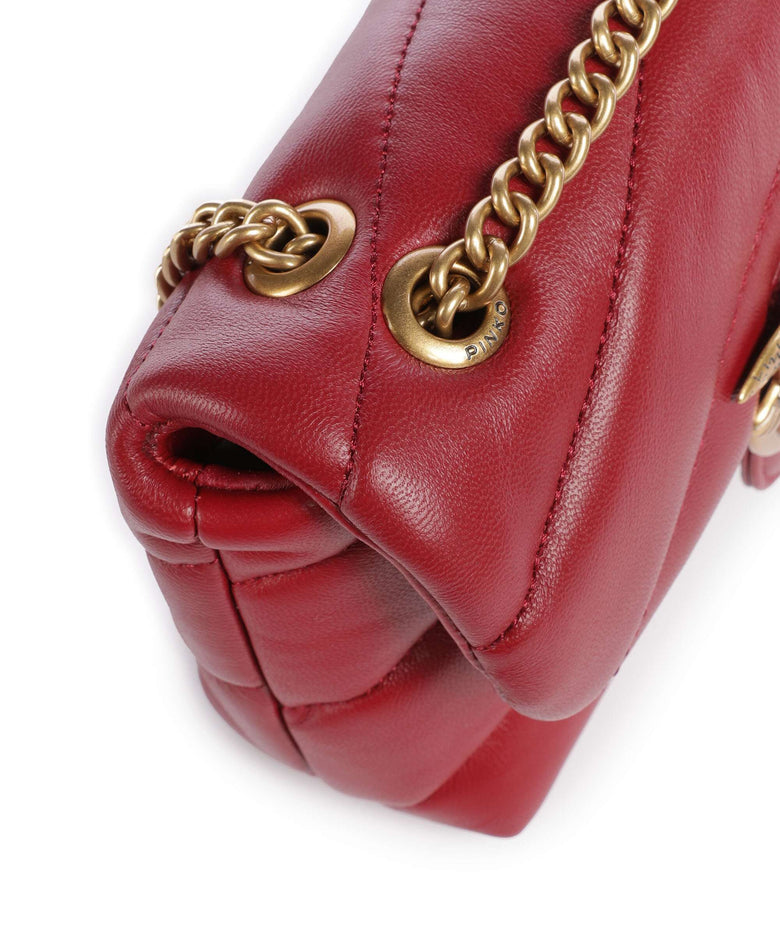 Pinko Love Puff Baby Shoulder bag rosso scuro/antique gold
