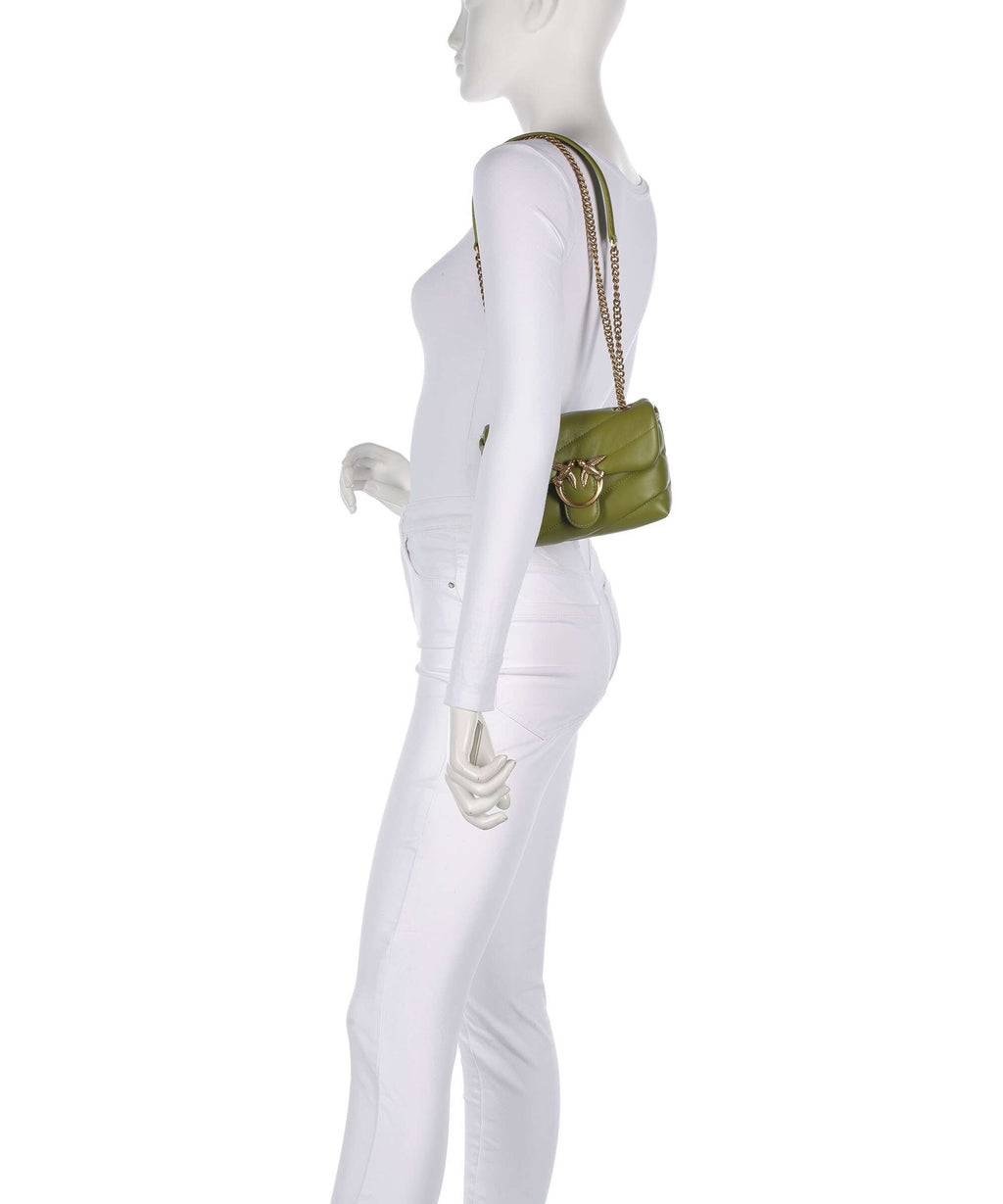 Pinko Love Puff Baby Shoulder bag verde erba/antique gold