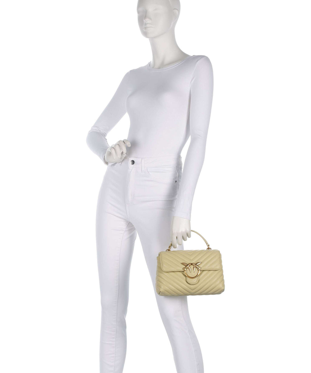 Pinko Love Lady Puff Mini Handbag giallo vaniglia/antique gold