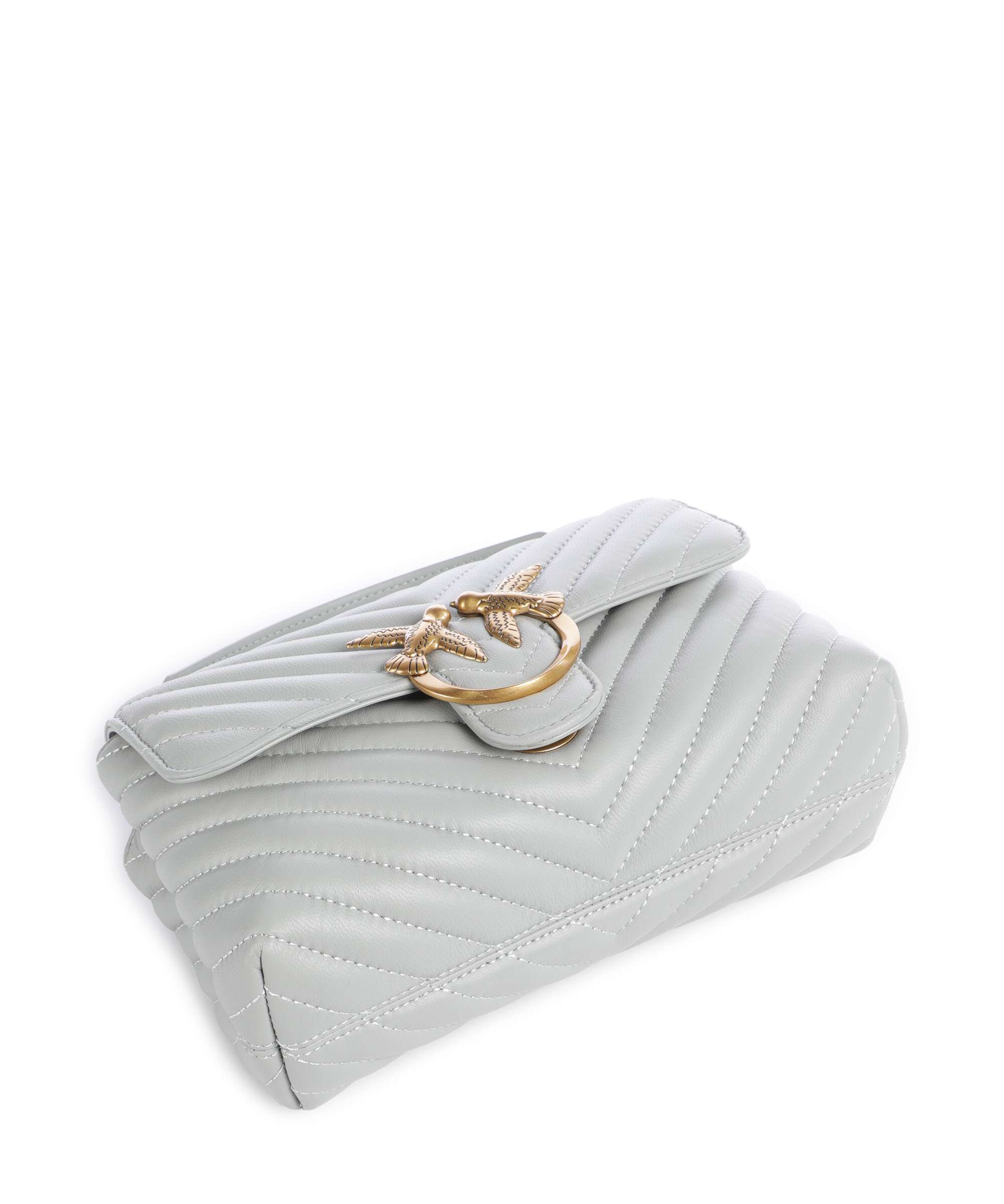 Pinko Love Lady Puff Mini Handbag grigio perla/antique gold