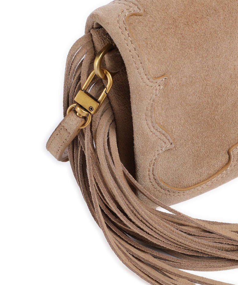 Pinko Love Click Soft Horizontal Mini Crossbody bag beige/scoiattolo/antique gold