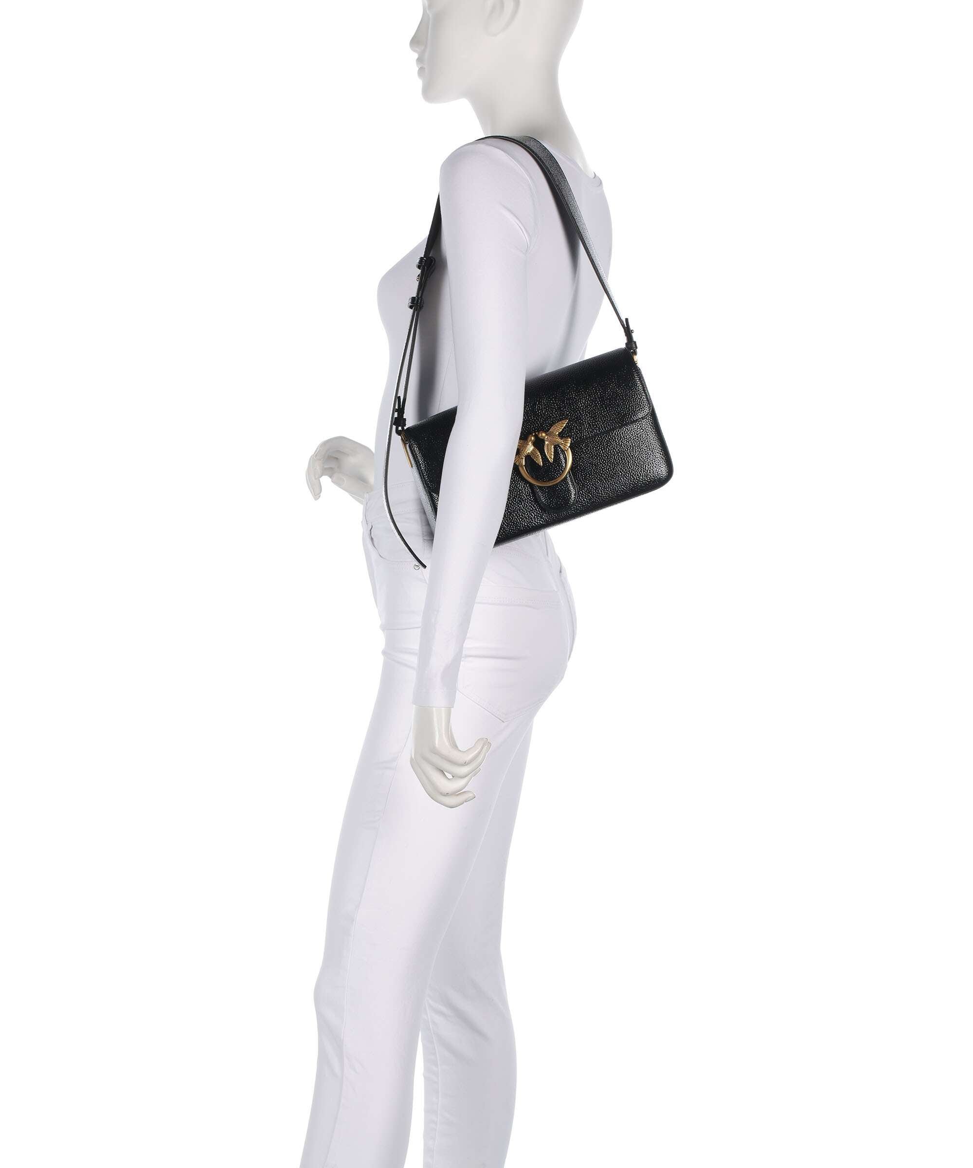 Pinko Love One Classic Slouchy Shoulder bag nero/antique gold