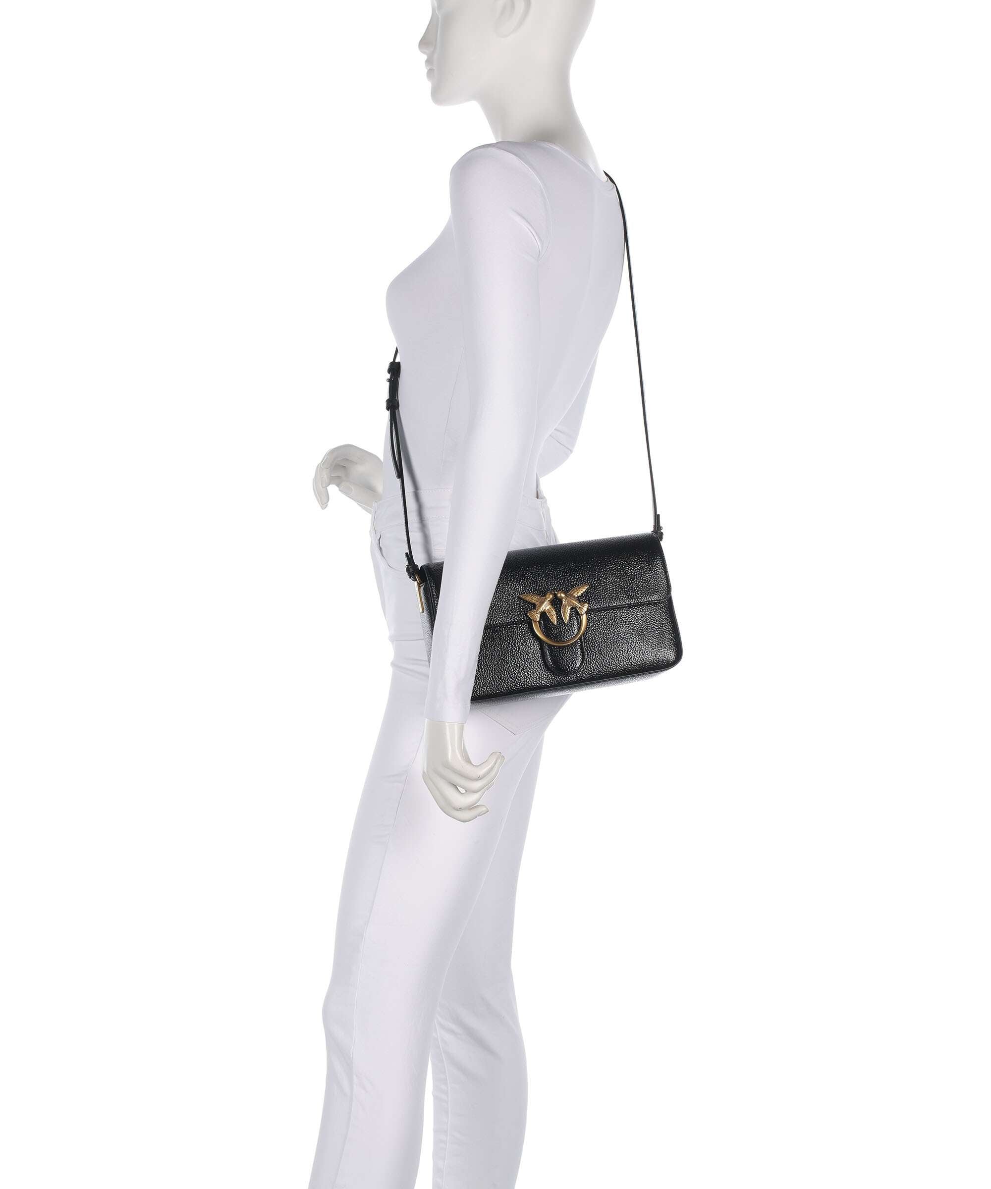 Pinko Love One Classic Slouchy Shoulder bag nero/antique gold