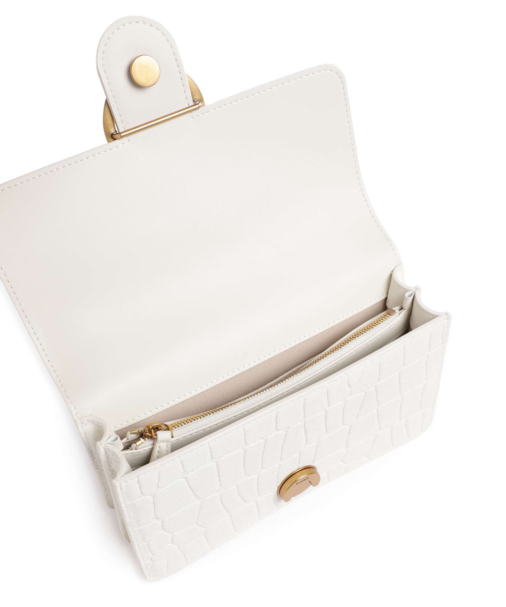 Pinko Love One Mini Shoulder bag bianco nembo/antique gold