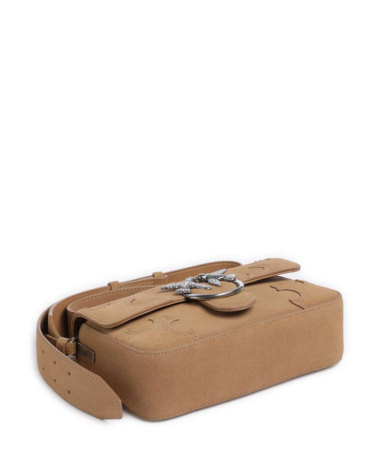 Pinko Love One Mini Slouchy Crossbody bag beige/scoiattolo/old silver