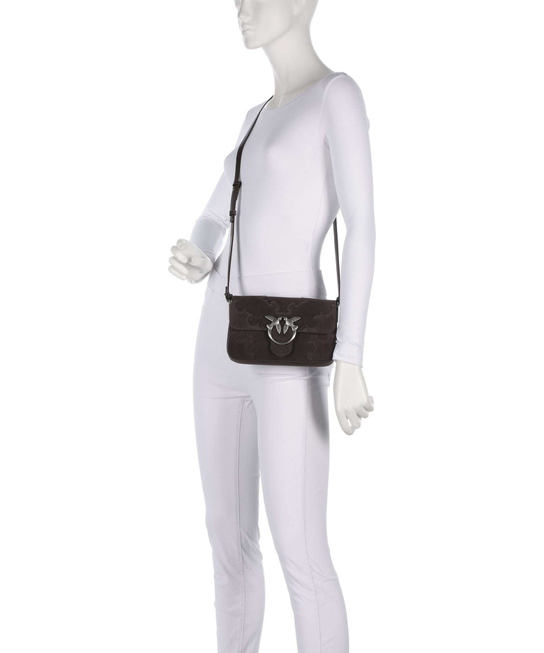 Pinko Love One Mini Slouchy Crossbody bag marrone/chicco di caffe/old silver