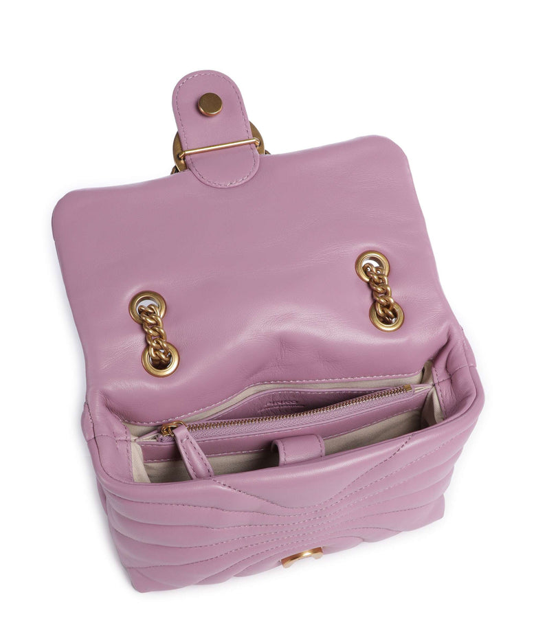 Pinko Love Puff Mini Shoulder bag lilla/antique gold