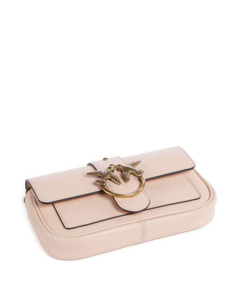 Pinko Love One Pocket Crossbody bag light pink/antique gold