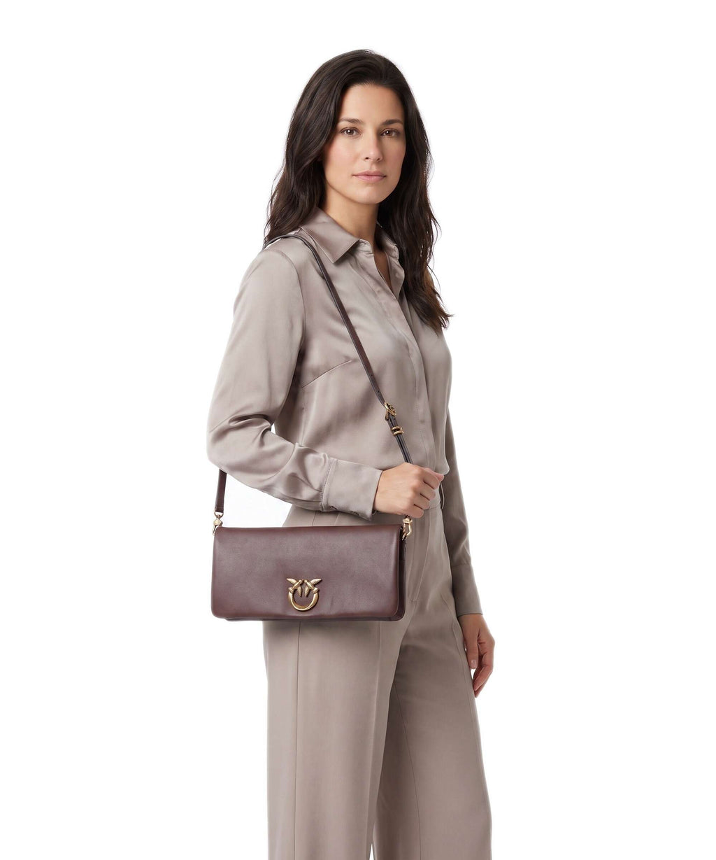 Pinko Click Soft Classic Crossbody bag castano intenso/antique gold