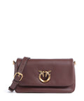 Pinko Click Soft Horizontal Mini Crossbody bag castano intenso/antique gold