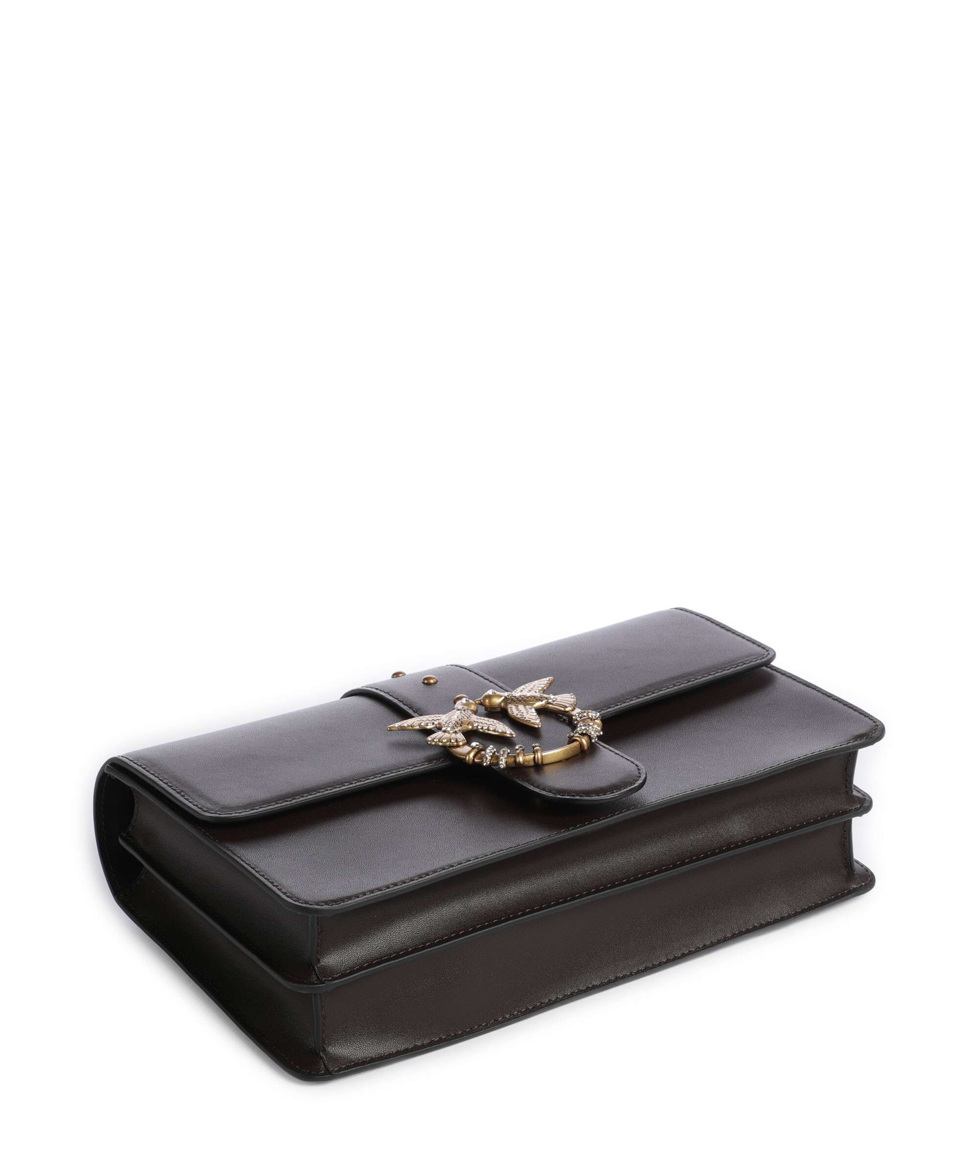 Pinko Love One Classic New Buckle Crossbody bag marrone marasca/antique gold