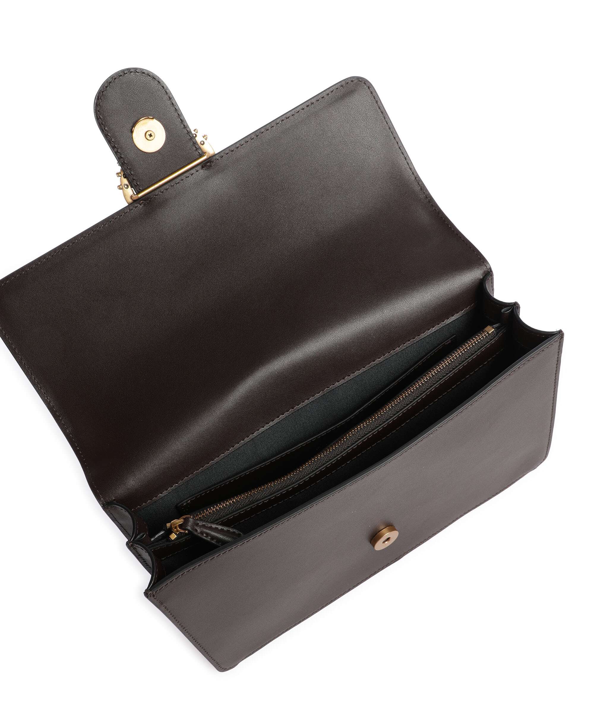 Pinko Love One Classic New Buckle Crossbody bag marrone marasca/antique gold