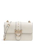 Pinko Love One Classic New Buckle Crossbody bag bianco seta/antique gold