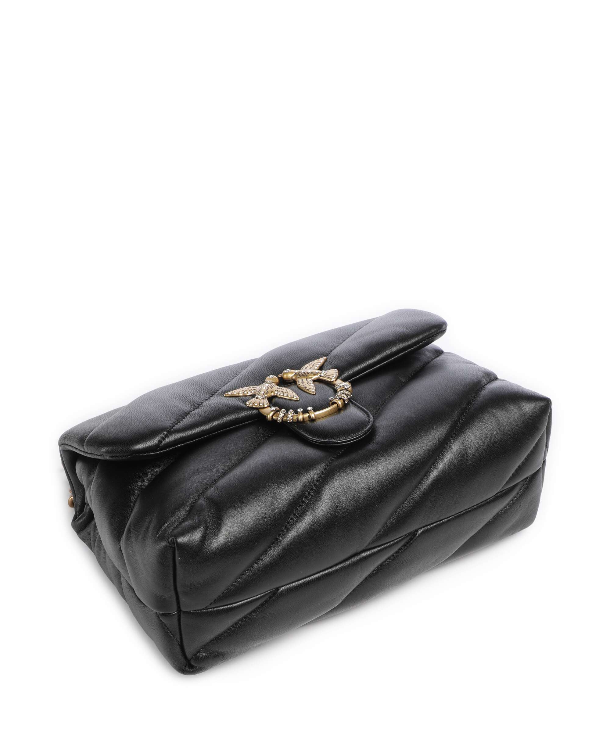 Pinko Love Puff Classic New Buckle Shoulder bag nero/antique gold