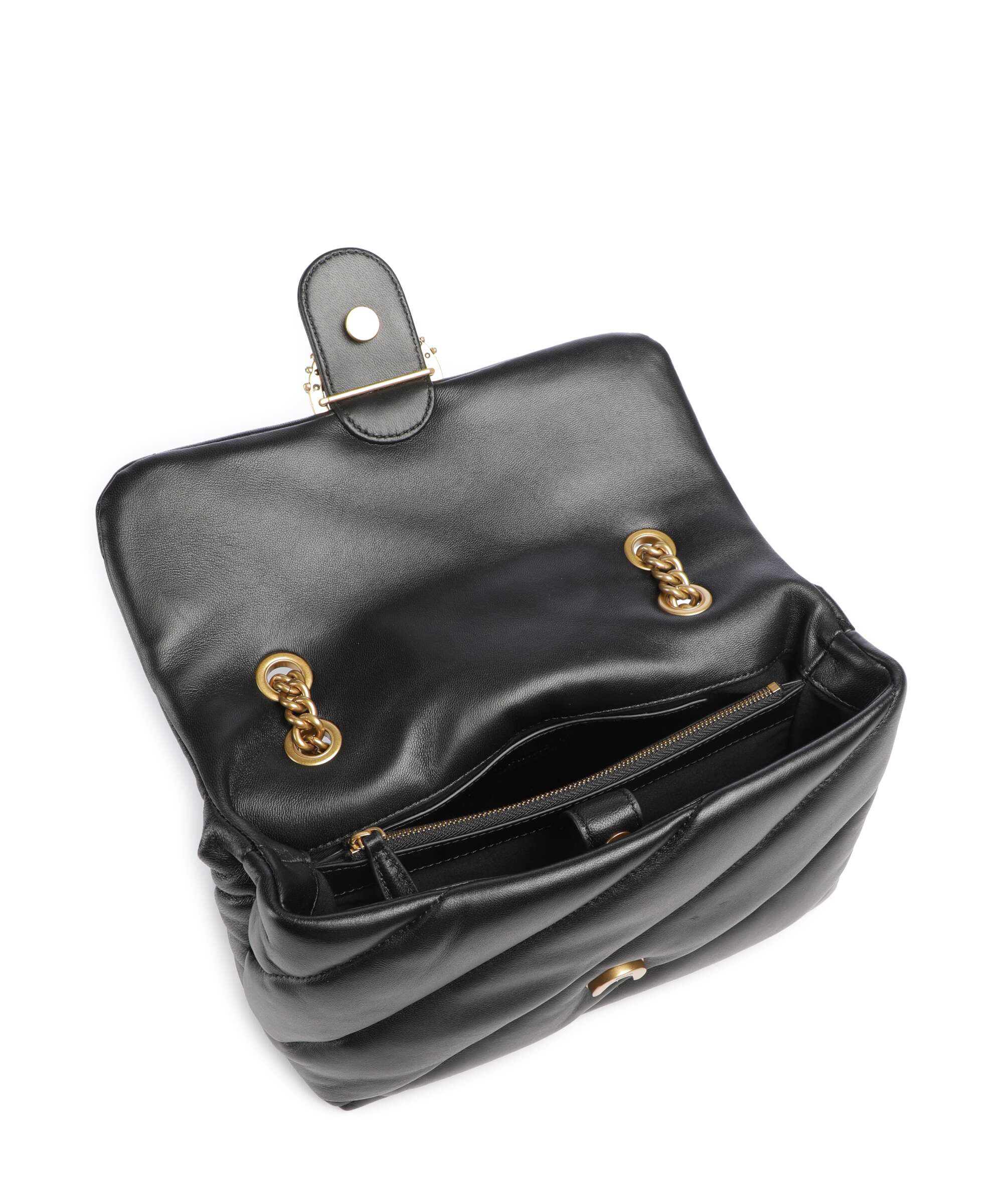 Pinko Love Puff Classic New Buckle Shoulder bag nero/antique gold