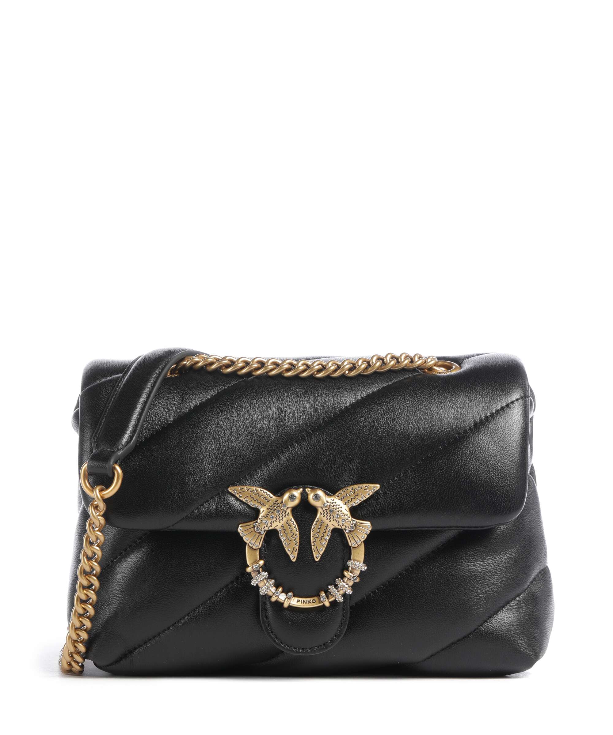 Pinko Love Puff Mini New Buckle Shoulder bag nero/antique gold
