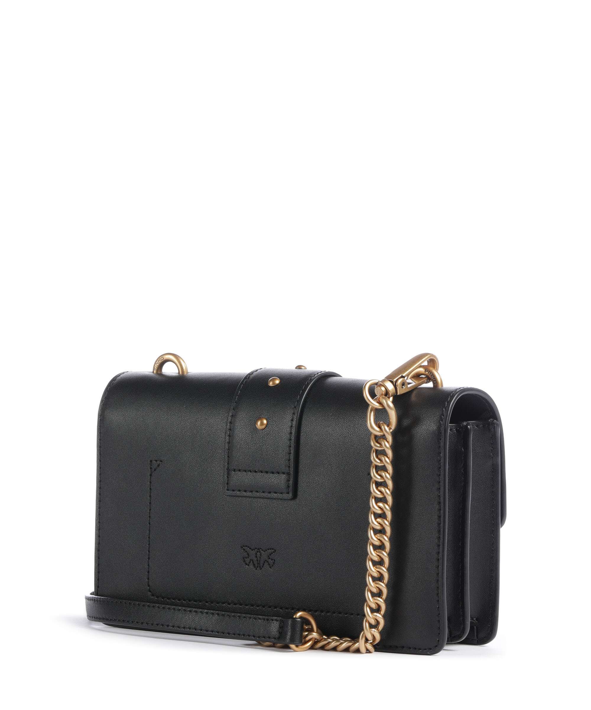 Pinko Love One Mini New Buckle Crossbody bag nero/antique gold