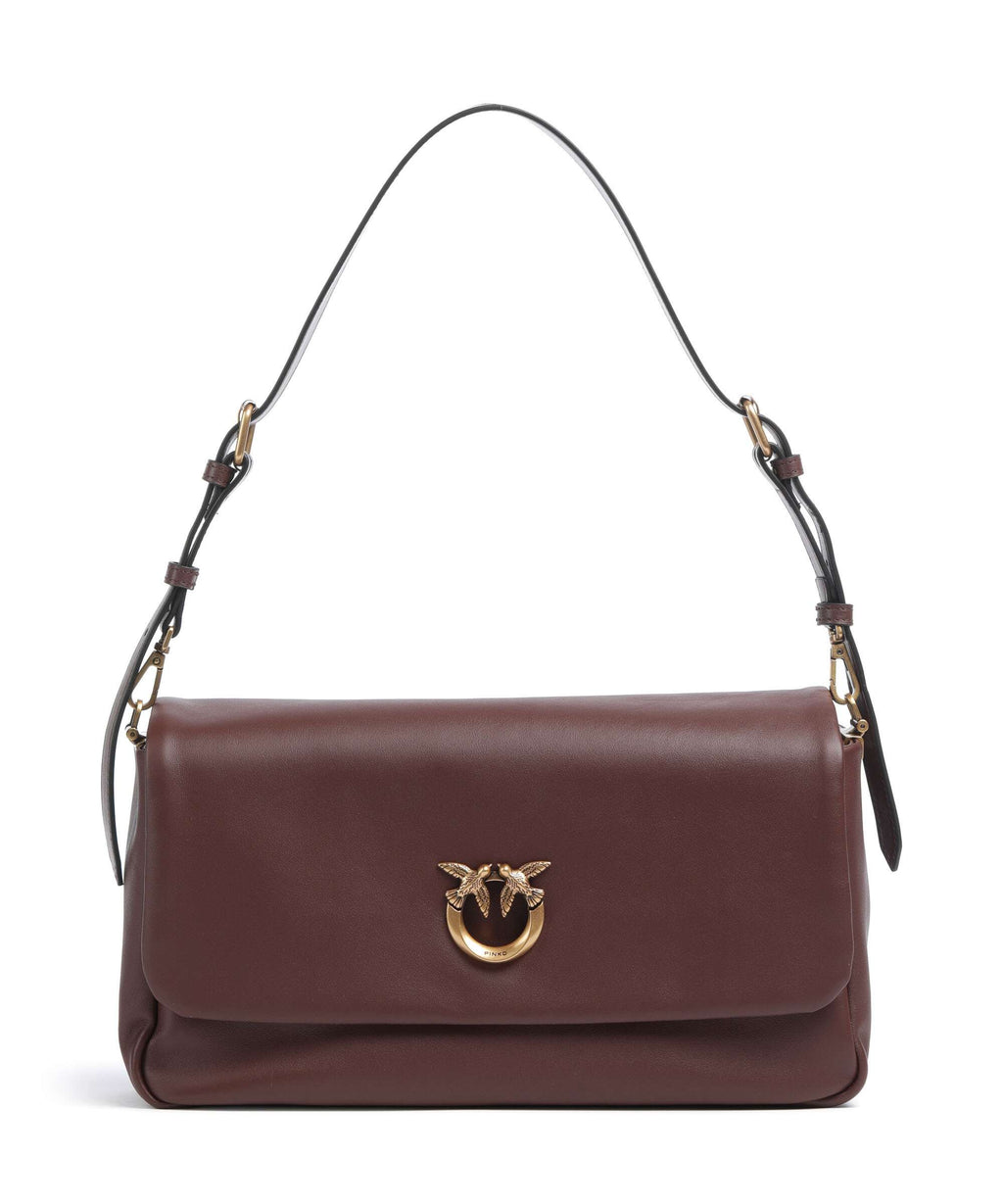 Pinko Click Soft Horizontal Shoulder bag castano intenso/antique gold