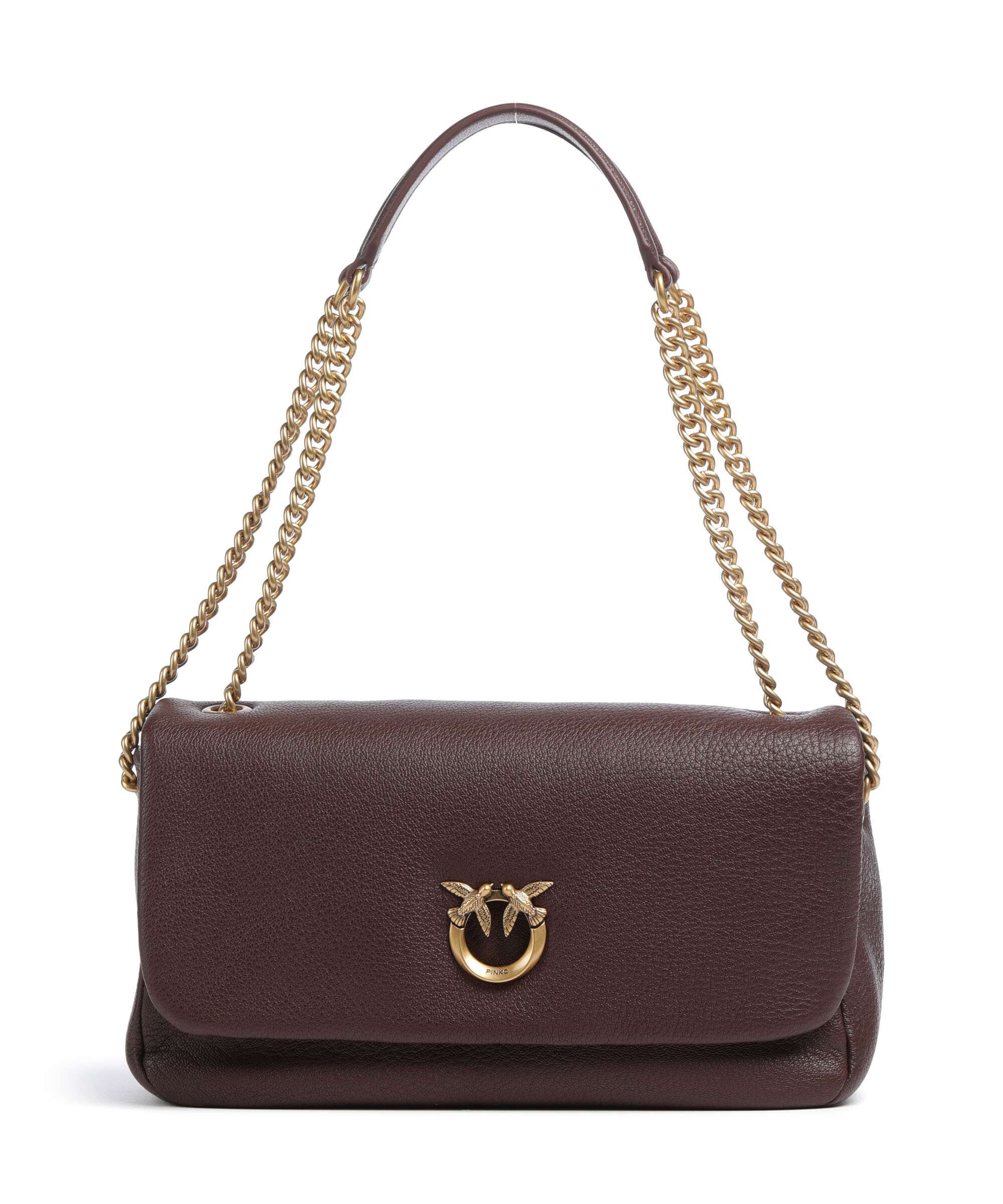 Pinko Click Soft Horizontal Chain Shoulder bag castano intenso/antique gold