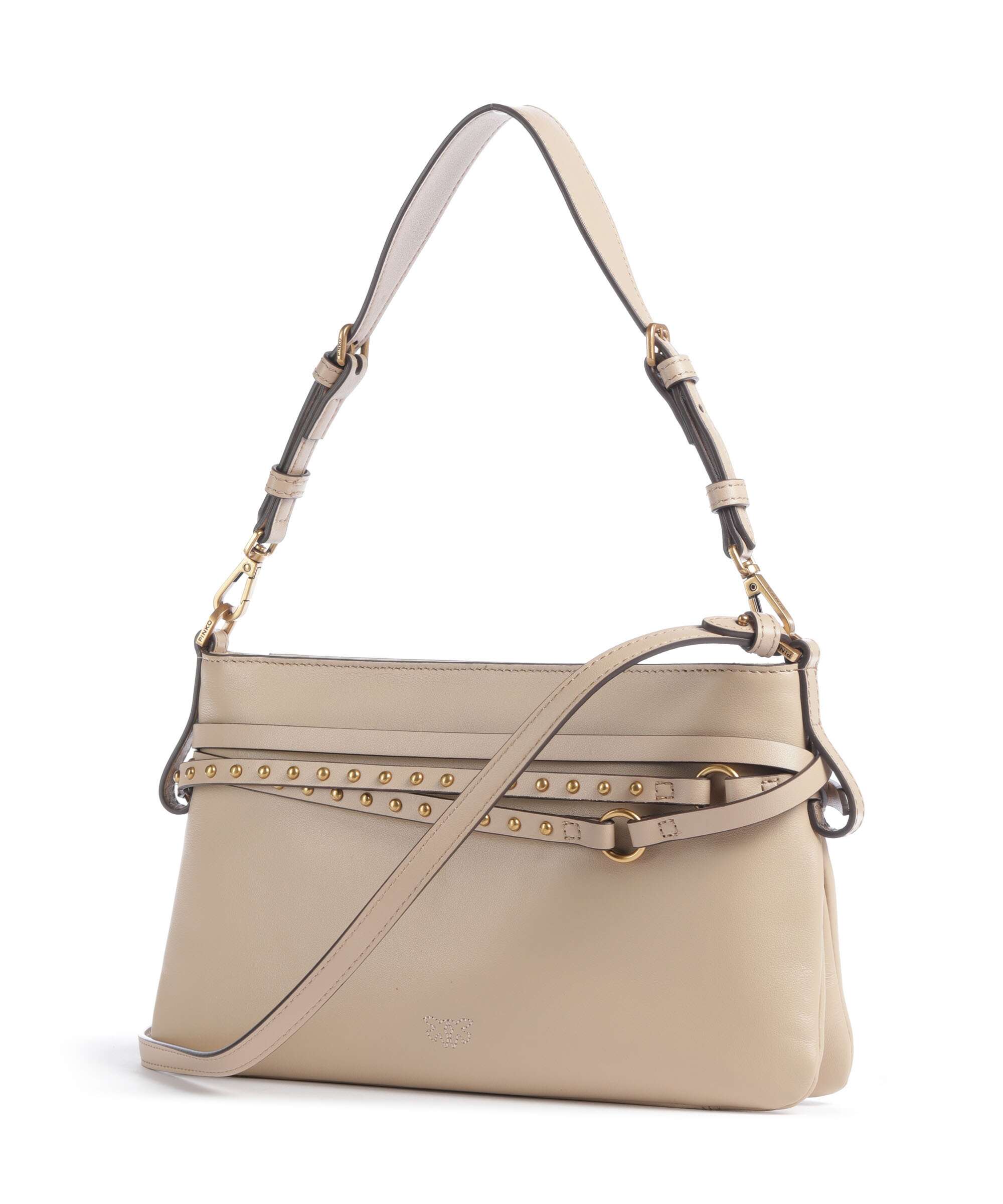 Pinko Belt Mini Shoulder bag beige/grigio fumo/antique gold