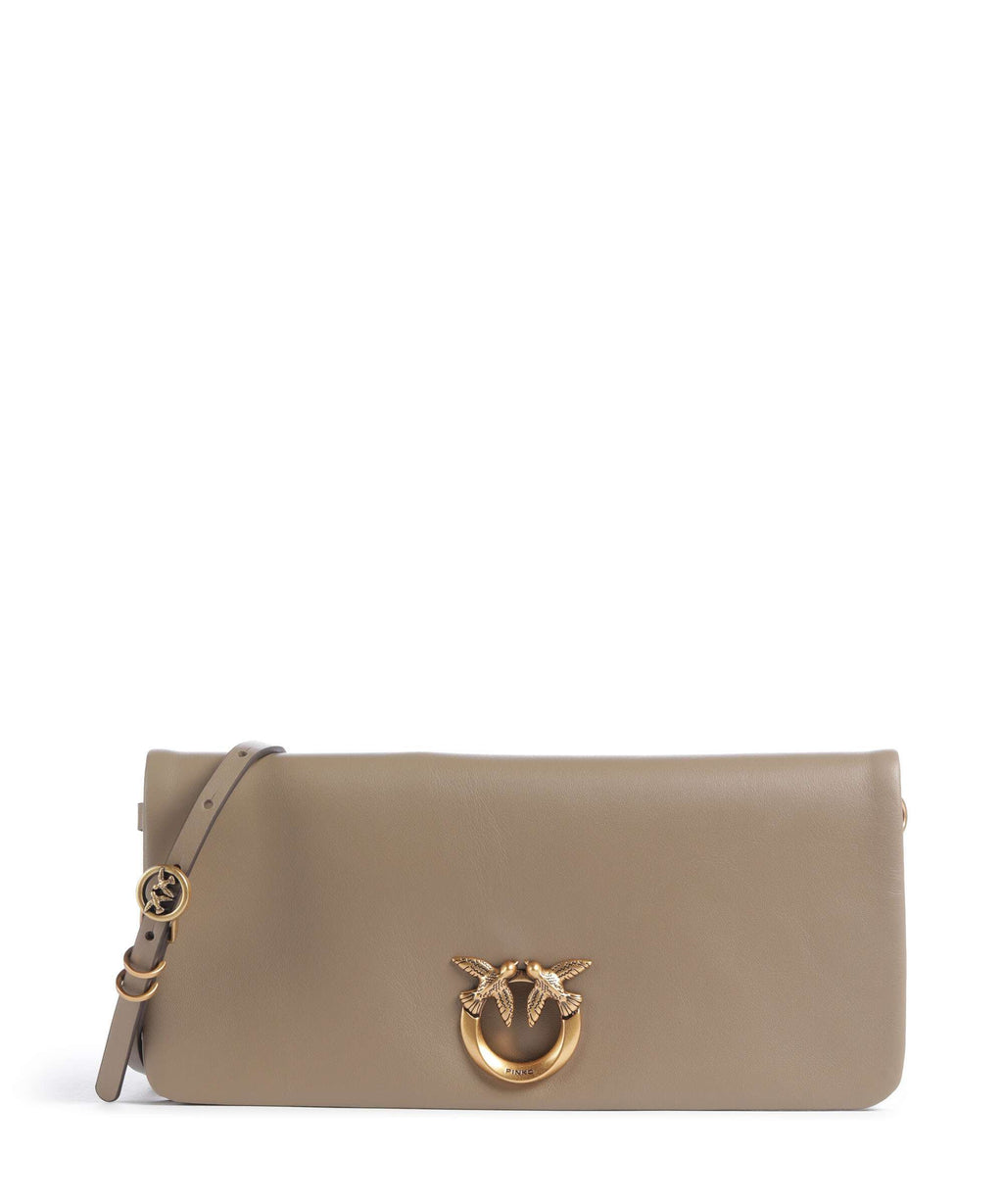 Pinko Click Soft Classic Crossbody bag grigio talpa/antique gold