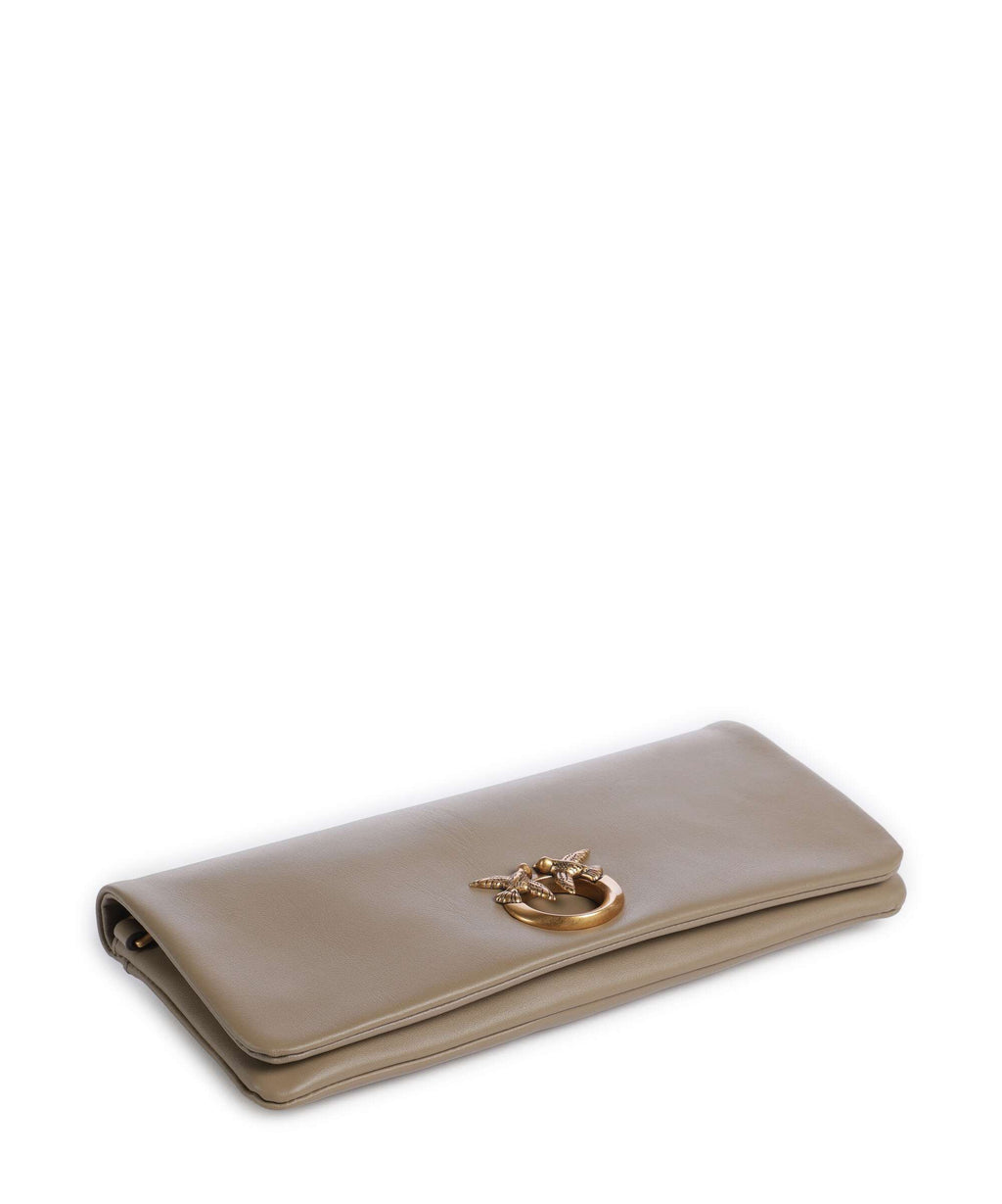 Pinko Click Soft Classic Crossbody bag grigio talpa/antique gold