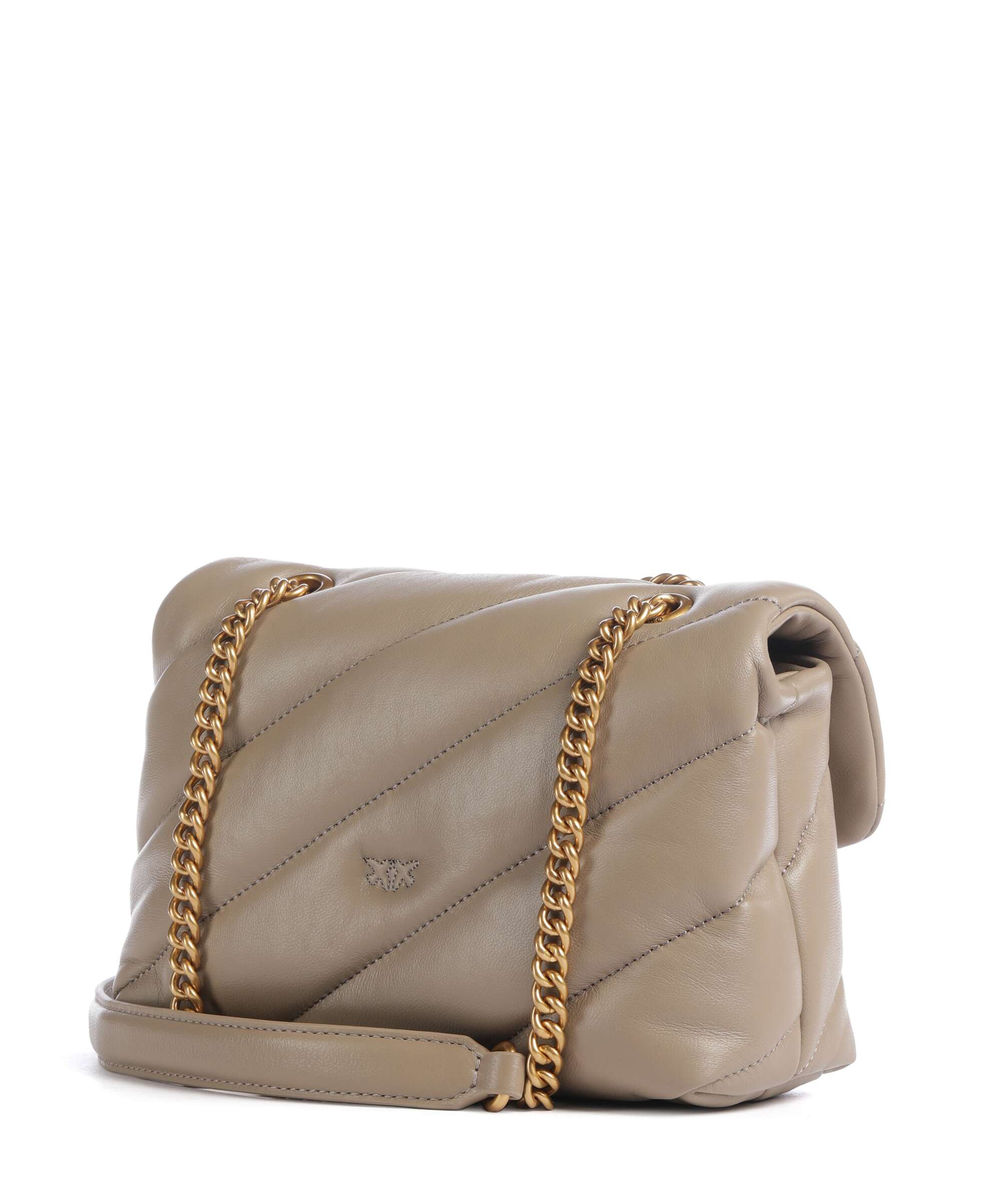 Pinko Love Puff Mini Shoulder bag grigio talpa/antique gold
