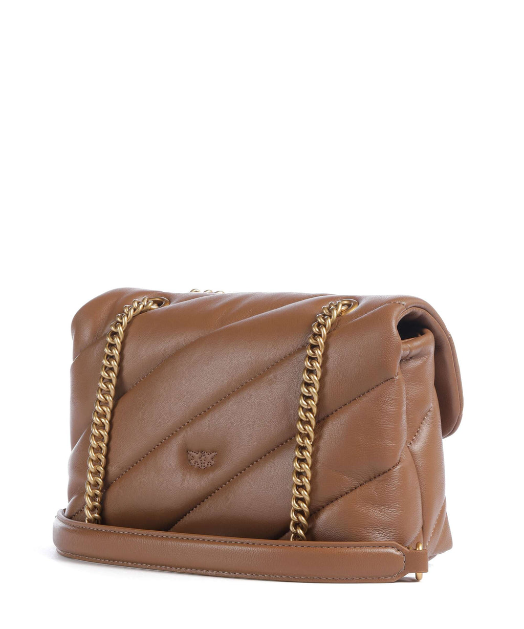 Pinko Love Puff Mini Shoulder bag marrone cognac/antique gold