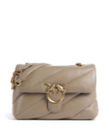 Pinko Love Puff Classic Shoulder bag grigio talpa/antique gold