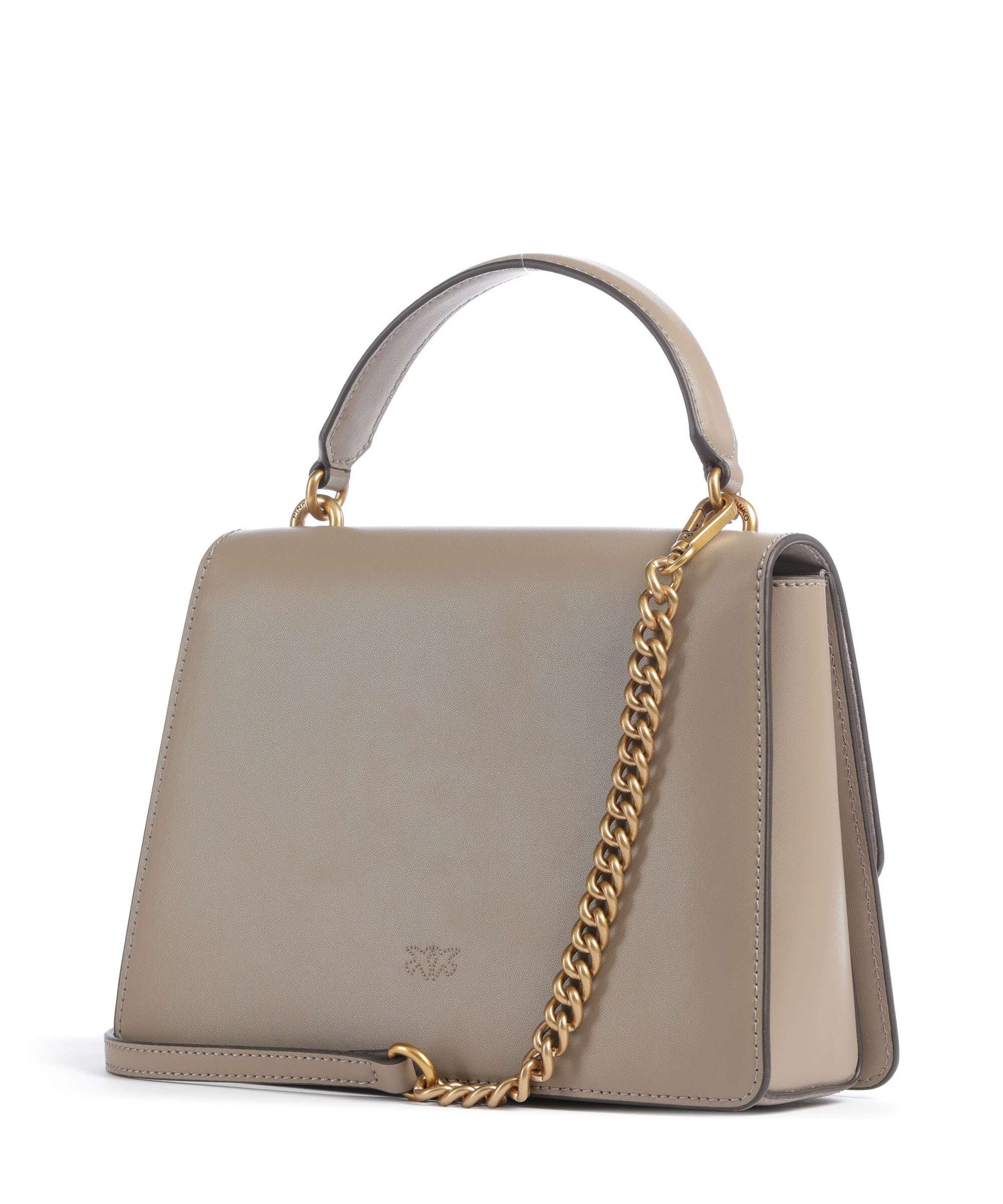 Pinko Love One Classic Handbag grigio talpa/antique gold
