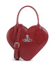 Vivienne Westwood Josephine Heart Embossed Croc Mini Handtas red
